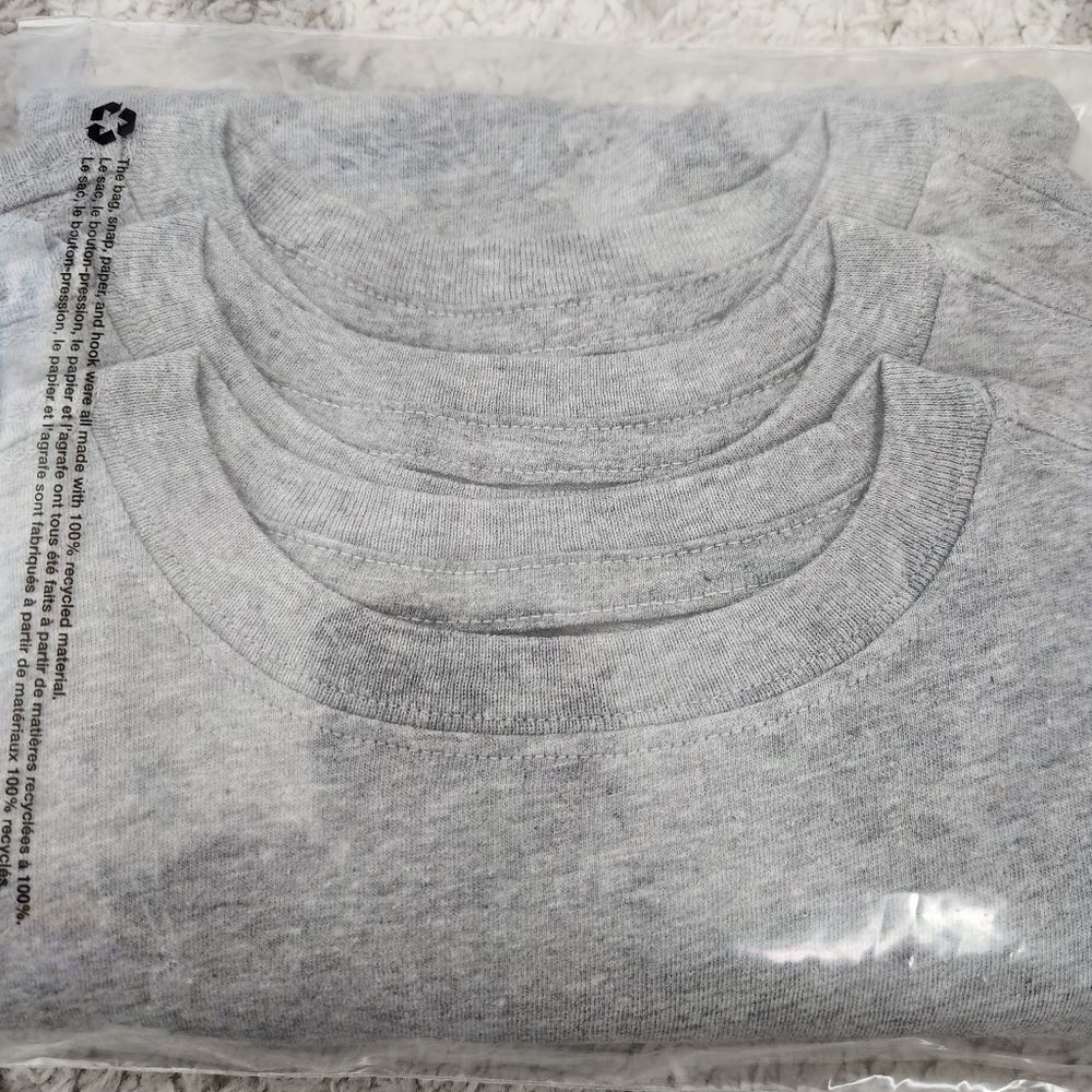 GAP Kids  BOYS Gray Short Sleeve Cotton Crewneck Tees 3pc Set